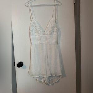 Ivory Lace Romper